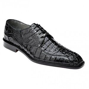 Belvedere Chapo Hornback (Crocodile) Shoes - Black
